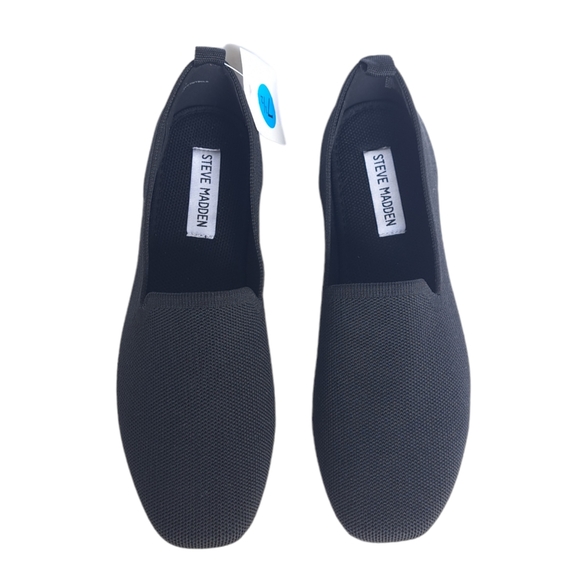 STEVE MADDEN Raine Knit Black Fabric Loafers Flats Size 7.5 - Picture 10 of 16